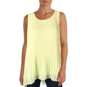 Alfani Pleated Peplum Top Popcorn